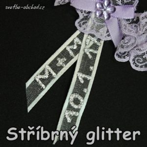 stříbrný glitter a